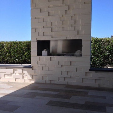 Dimensional Stone Fireplace