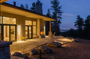 Inspiration for a rustic patio remodel in Denver