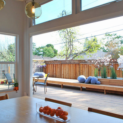 Example of a trendy patio design in San Francisco with decking