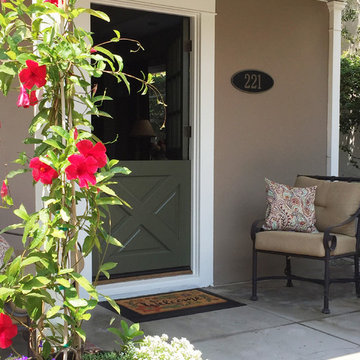 Dutch doors and flowers create a great entrance