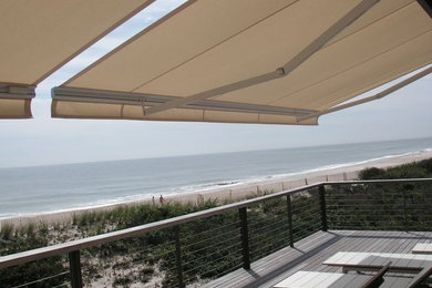 This is an example of a coastal patio in Columbus.