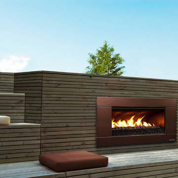 ESCEA Outdoor Gas Florentine Bronze Fireplace - Ferro Front