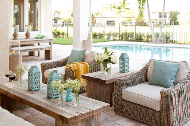 Transitional Patio by Krista + Home