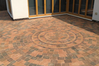 Photo of a large classic back patio in Other.