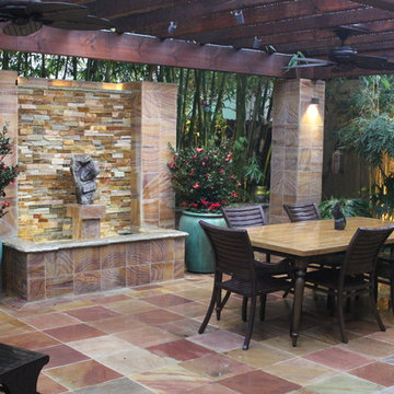 Exotic outdoor dining room