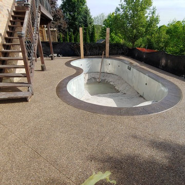 Exposed concrete Pool Deck