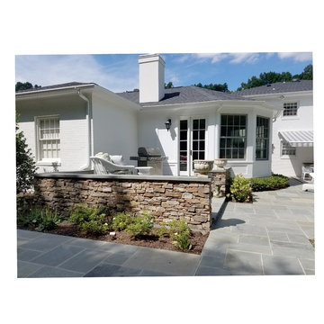 Fairfax Backyard Retreat - Stone patio, walls, walkways, steps
