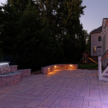 Fairfax Patio with Bar, Water Feature & Sitting Walls