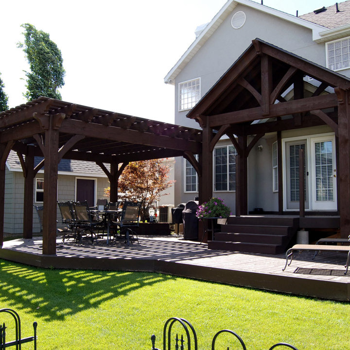 Covered Deck Timber Frame - Photos & Ideas | Houzz