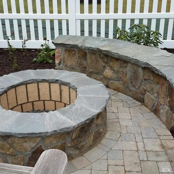 Fire Pit and Sitting Wall