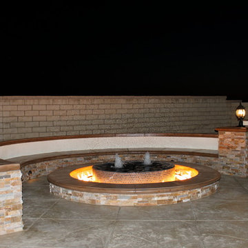 Fire And Water Fountains Houzz, Combination Fire Pit Water Fountain