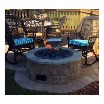 Fire Pit with Glass Beads