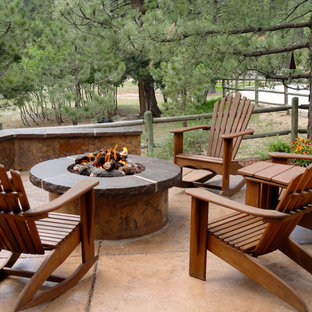 75 Beautiful Stamped Concrete Patio with a Fire Pit Pictures & Ideas