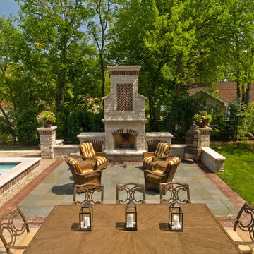 Fireplace and Main Outdoor Dining