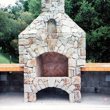 Fireplace and oven