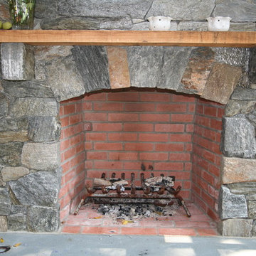 Fireplace, patio, pergola