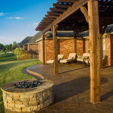 Fireplaces & Fire Pits - Curved Patio with Fire Pit.\