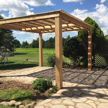 Flagstone Patio w/ Pergola