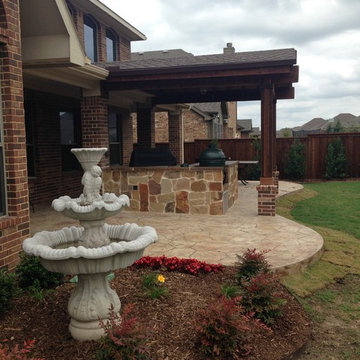 Fountain, Patio Cover, & Outdoor Kitchen