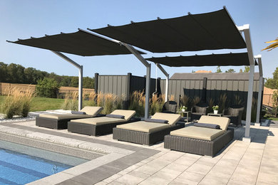 Freestanding Retractable Canopy (Extended)