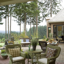 French Country Patio by Alan Mascord Design Associates Inc