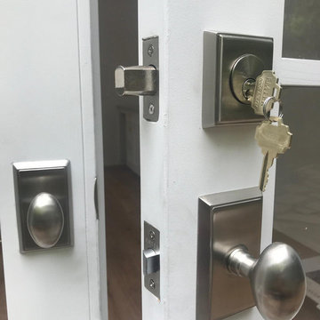 French door lock fresh installation