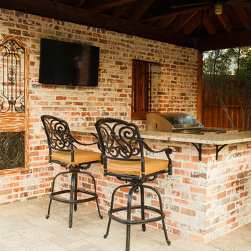 Frisco, TX. New Orleans Style Outdoor Kitchen & Cabana