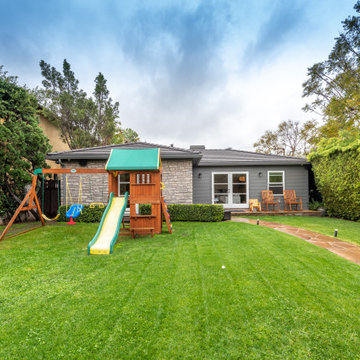 Front Yard with Playground| Home Addition & Remodel | Brentwood