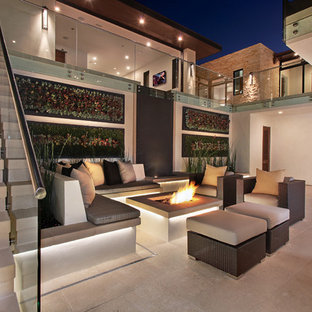 Inspiration for a contemporary patio vertical garden remodel in Orange County