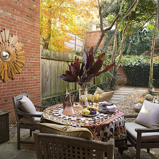 Idee per un patio o portico eclettico