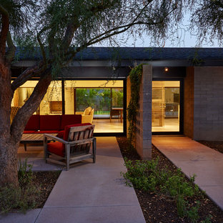 Minimalist courtyard concrete patio photo in Phoenix with no cover