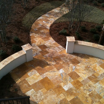 Gold French Pattern Tumbled Paver