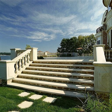 Granite Steps and Balustrade with Granite Rail