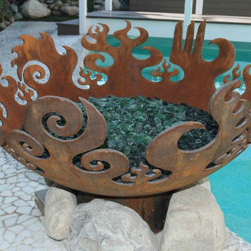 Great Bowl O' Fire 37 inch Sculptural Firebowl™ on Extra Yardage, DIY Network