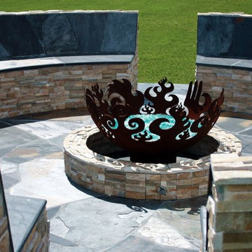 Great Bowl O' Fire 37 inch Sculptural Firebowl™, Seabrook, TX