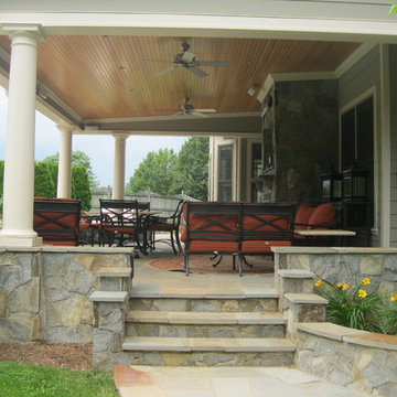 Great Falls master plan covered pavilion with outdoor kitchen