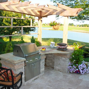 Grill station, micro outdoor living space