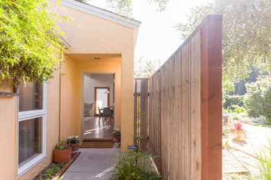 Example of a large trendy backyard patio design in San Francisco