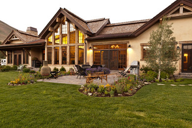 Inspiration for a rustic backyard patio remodel in Boise