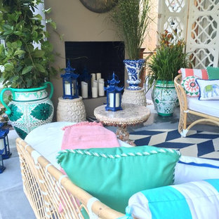 Idee per un patio o portico boho chic