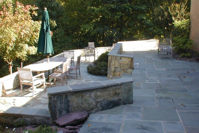 Inspiration for a backyard stone patio remodel in DC Metro