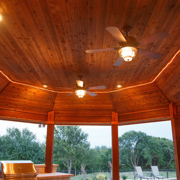 Heath, TX - Outdoor Kitchen, Cabana, Fireplace