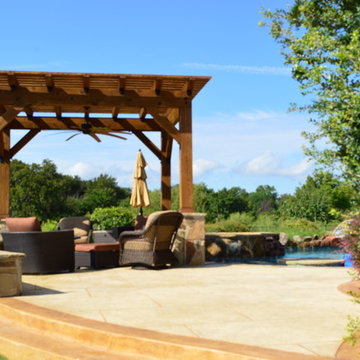 Heath TX Outdoor Living Makeover Front to Back