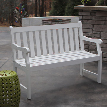 Henley 2 Seat Outdoor Bench, White
