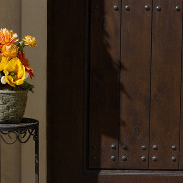 Here Comes the Sun - Bright Yellow and Orange Florals in Cement Vase