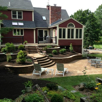 Hollis, NH Tiered Walls, Grand Stairs, and Patio