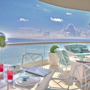 Ispirazione per un patio o portico boho chic