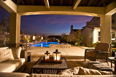 Inspiration for a mediterranean patio remodel in Orange County
