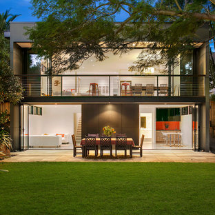 Contemporary backyard patio in Sydney.