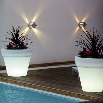 Illuminated Outdoor Planter